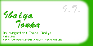 ibolya tompa business card